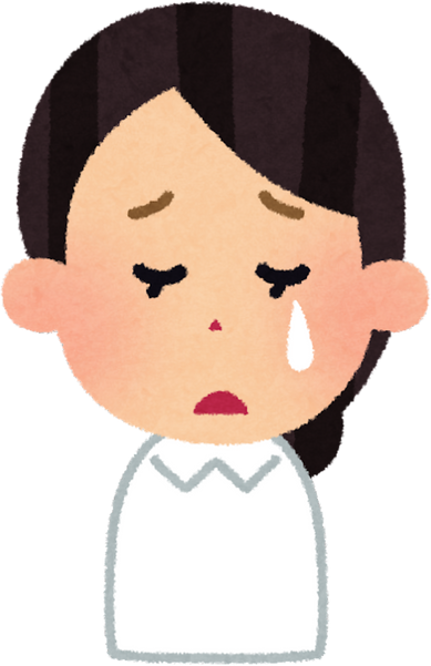 Illustration of a Female Nurse with a Sad Expression