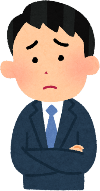 Illustration of a Concerned Male Office Worker